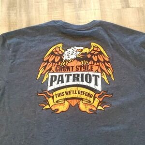Grunt Style T Shirt XL Mens Gray Patriot Club GS 1776 This We'll Defend